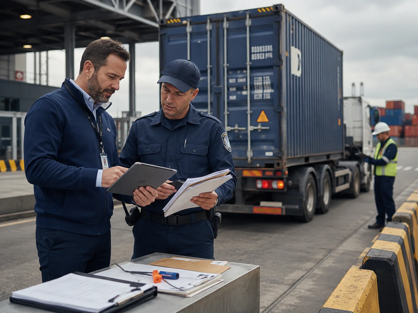 Conferência de documentos de exportação na aduana